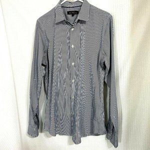 Ben Sherman Mens Striped Tailored Dress Shirt‎ Sz L